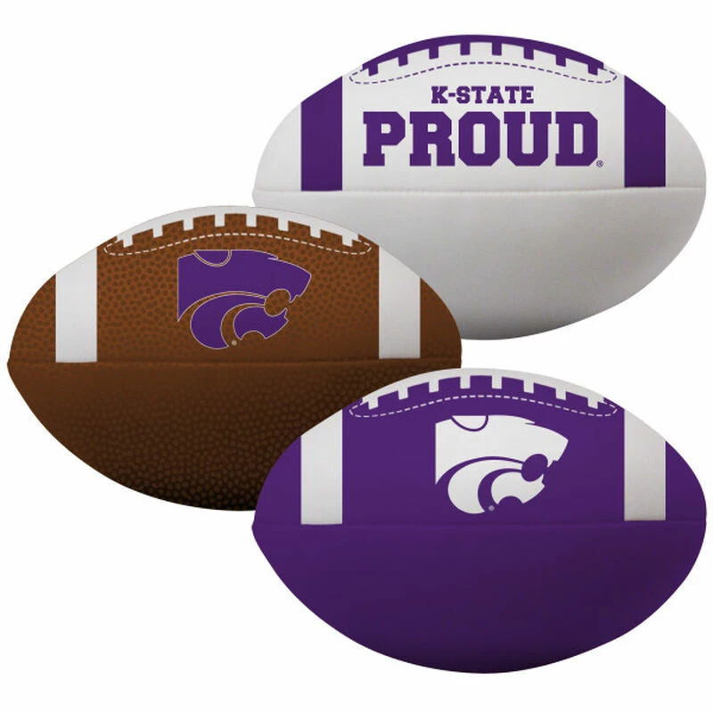 Rawlings Discount ● NCAA Kansas State Wildcats 3 Softee Football Set