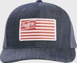 Cheap ● Rawlings Denim Mesh Snapback Hat